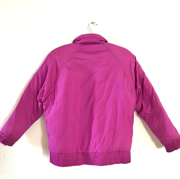 90s Retro SUPER PUFFER Hot Pink Ski Jacket - Picture 3 of 6